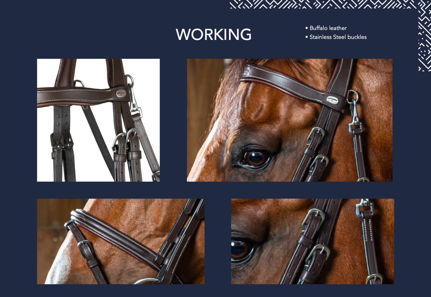 Braided training bridle | Dy'on Collection Working bridle