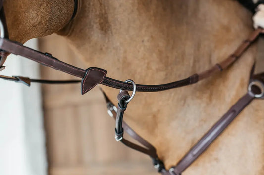 1/2" Rubber Reins with 7 Stops and Braided Finish | Dy'on NEW ENGLISH Collection