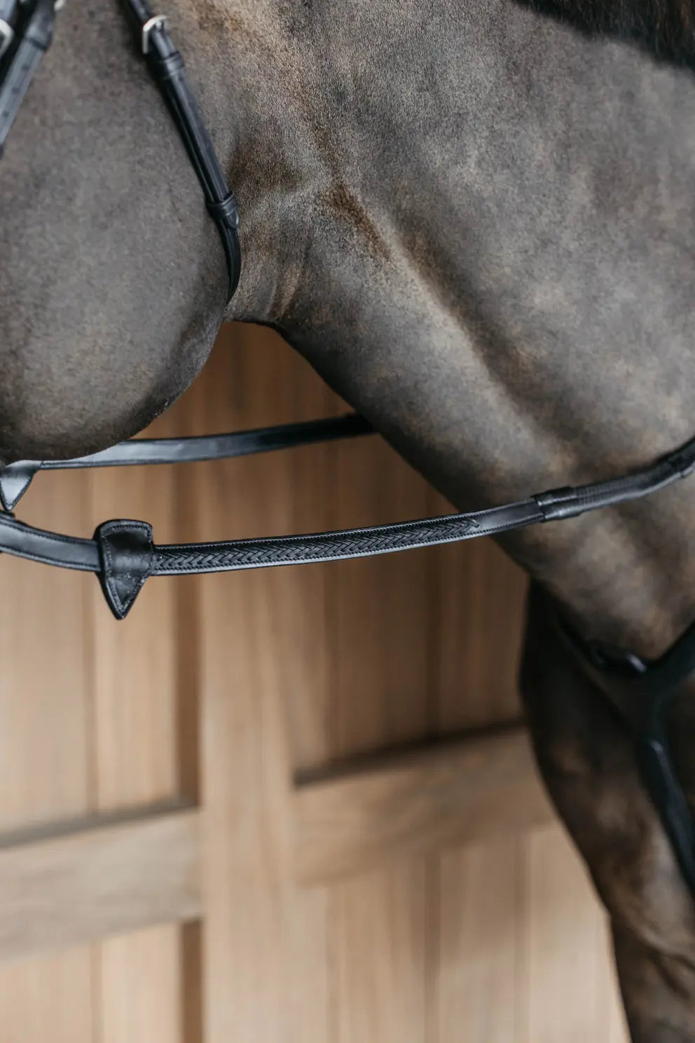 1/2" Rubber Reins with 7 Stops and Braided Finish | Dy'on NEW ENGLISH Collection