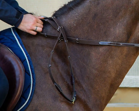 Rênes Tissu 5/8" Avec 9 Arretoirs | Kentucky Horsewear