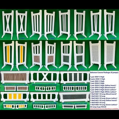 Advanced Jump Set 9 PVC Hurdles | EquiDepot