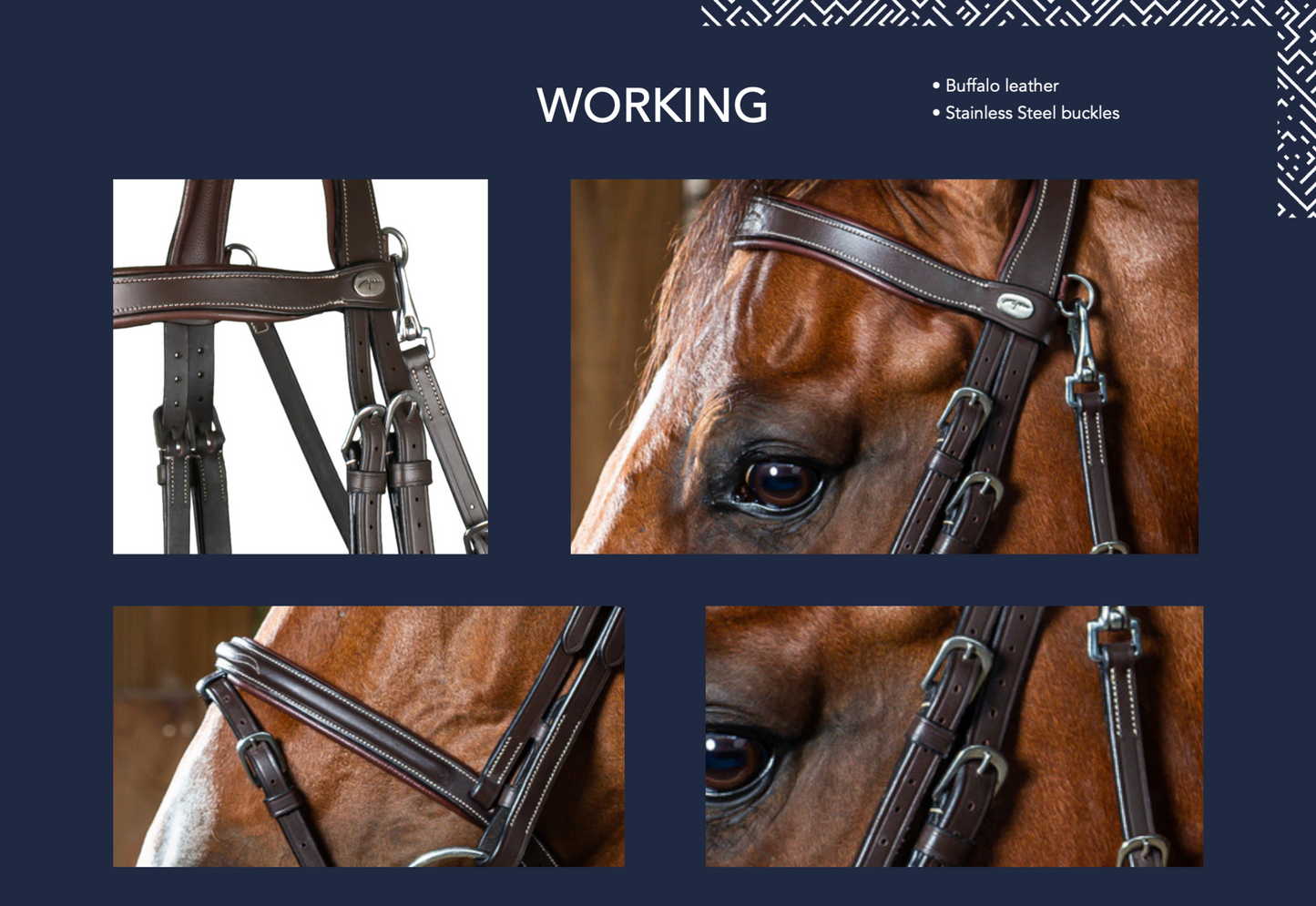 Bridon d'entraînement tressée|Dy'on Working bridle