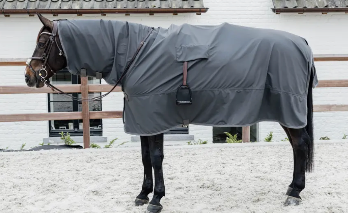 Hurricane Horse Raincoat with Stirrup Inserts | Kentucky Horsewear